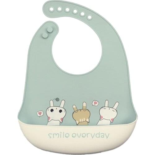 Baby Food Grade Silicone Waterproof Bibs Newborn Boys Girls Feeding Saliva Towel 97BC