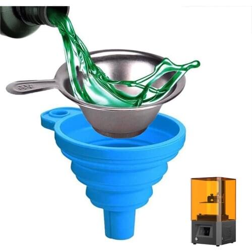 1SET High Quality Metal Uv Resin Filter Cup+Silicon Funnel Disposable For ANYCUBIC Photon SLA DLP 3D Printer Parts