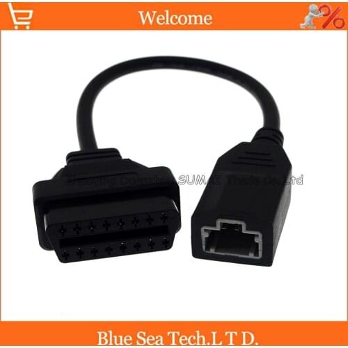 Good quality 3 Pin male to 16 Pin female OBD2 cable connector,OBD1/OBD2 conversion plug for Honda etc.car
