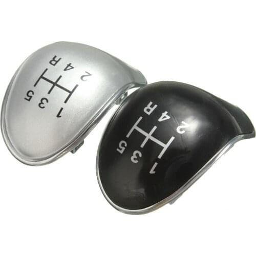 5 Speed Black Chrome Gear Shift Knob Head Cap Cover For Ford Fiesta/Focus