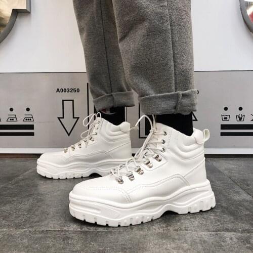 2019 Men shoes sneakers boy Casual shoes platform chunkr sneakers round toe men high top sneakers calzado hombre A4-45