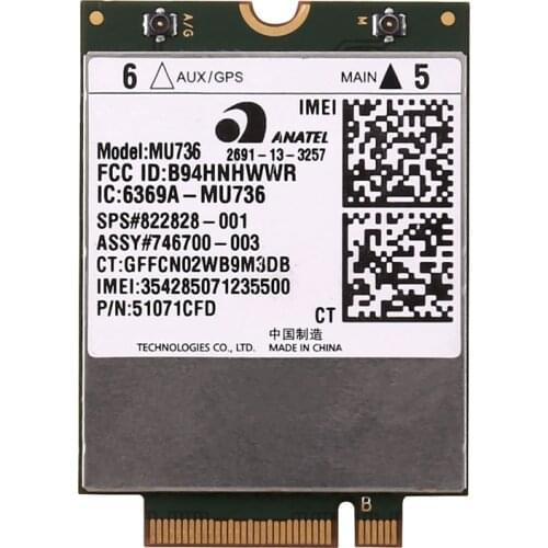 New MU736 WiFi Card WWAN Card 3G Module for HP ProBook 430 440 640 645 650 655 G1 ZBook 17 EliteBook 850, 820 G1