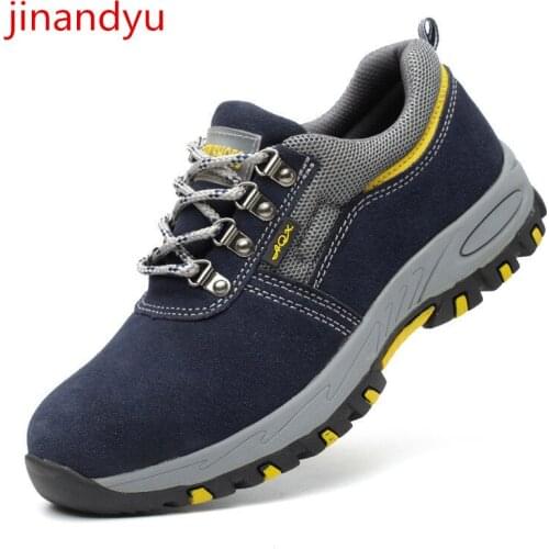 New Safety Shoes for Men Work Safety Boot Steel Toe Safety Shoes Puncture-Proof Welding Work Indestructible Shoes Work Footwear