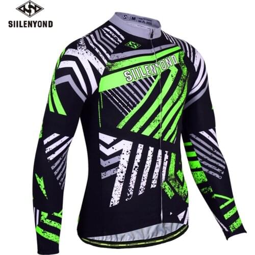SIILENYOND autumn long sleeve cycling top for men moisture absorption and sweat-wicking bicycle sports equipment