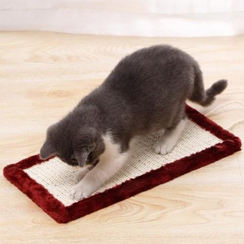Portable Sisal Cat Scratch Board Flannelette Binding Cat Scratcher Kitten Mat Chair Table Mat Furniture Protector Pet Products