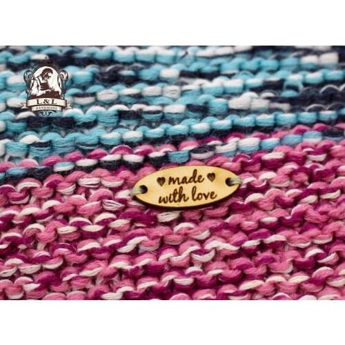 Custom garment labels, wooden clothing tags, knitting labels, crochet labels, personalized labe (WD1405)