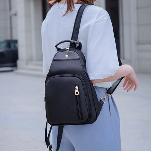 Simple Oxford Backpack Women Large Capacity School Bag for Teenager Large Capcity Rucksack Multifunction Crossbody Chest Bag sac