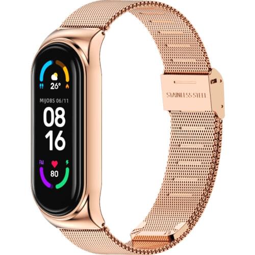 For Xiaomi Mi Band 5 4 3 Strap Wristband Mi Band 4 Bracelet Metal Strap For Mi Band 3 Xiomi Miband 5 4 3 Watchband Stainless