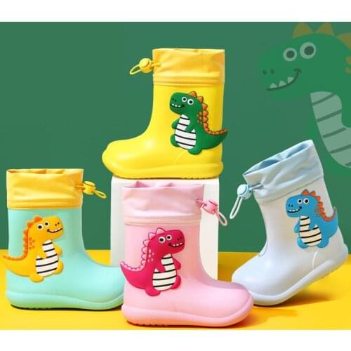 Rainboots Kids PVC Rubber Cartoon Baby Boys Rain Shoes Waterproof Girls Rain Boots Toddler Girl Garden Shoes Childrens Shoes