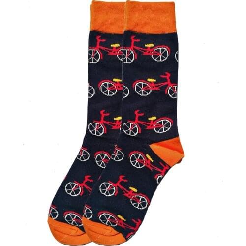 Happy Men Socks Fashion Male Unisex Stockings Crew Socks Novelty Cotton Football Bike Car Book Funny Creative Casual Socks Cool