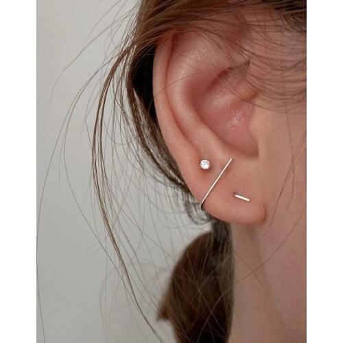 Stud Earrings U-shaped For Women Men Geometric Line Simple Fashion Korean Trendy New Hot Couple Jewelry Gift Wholesale BOYULIGE