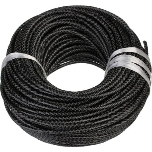 1Meter/lot 5mm Genuine Braided Leather Cord Rope Fit Bracelets Necklaces Findings for Leather Bracelet Jewelry Making