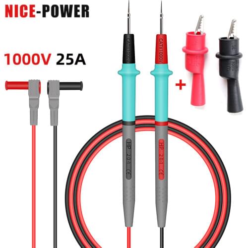 Electrical Multimeter Test Leads Set 1000V 10A Test Probe Alligator Clips SMD Chip Meter Probe Banana Plug for Multimeter Tester