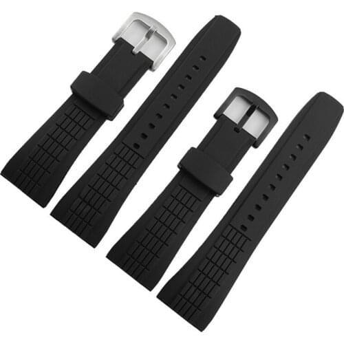 Silicone Rubber Watch Band For SPC007 Mens 26mm For S-eiko VELATURA / SRH Series Bracelet Wristband