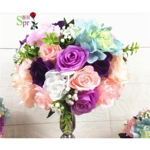SPR NEW!!Free shipping 10pcs/lot wedding road lead lavender artificial flower ball wedding table flower table centerpiece