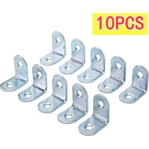 10pcs Bracket Corner Stainless Steel Angle Corner Brackets Fasteners Fixed Table Cabinet Furniture Hardware Accessories 23*23mm