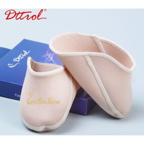 Foot Care Ballet Shoes Dance Toe Ballet Toe Cover Silicone High Heel Toe Cap Soft Cloth Toe Protector Forefoot Pad Half Code Pad