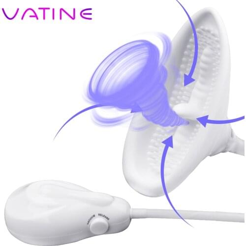 VATINE Vagina Pump Sex Toys For Woman Electric Vacuum Pump Sucking Tongue Vibrators Clitoris Stimulator Nipple Suck Cup