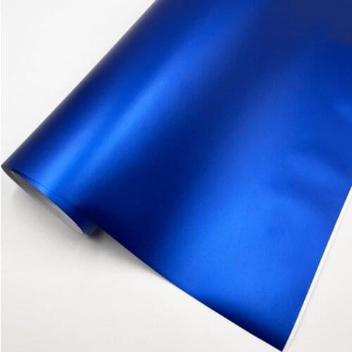 Blue Metallic Matt Vinyl wrap Car Wrap With Air Bubble Free Chrome Red Matt Film Vehicle Wrapping Sticker Foil