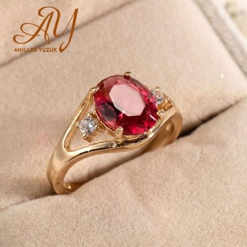 Anillos Yuzuk Red Topaz Gemstone Rings For Women Genuine 925 Sterling Silver Ring Oval Romantic Gift Luxury Engagement Jewelry