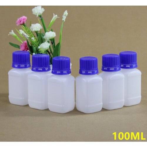 10PCS of 100ML Translucent Plastic Bottle with Inner Cover Good Sealing Refillable Storage Container