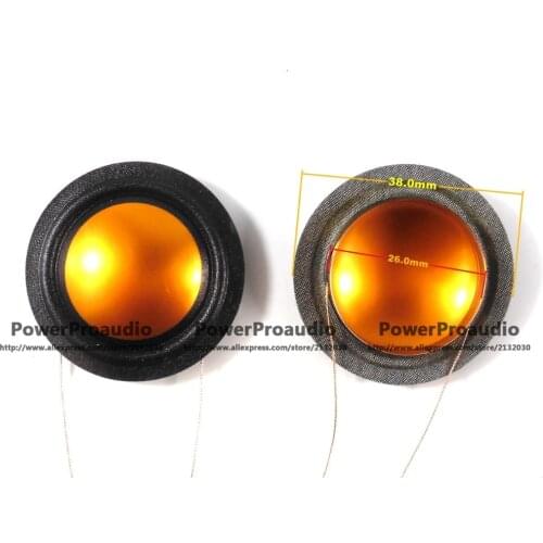 10PCS High Quality 26mm silk+titanium diaphragm dome Tweeters loudspeaker speaker voice coil lead wire same direction 4ohm