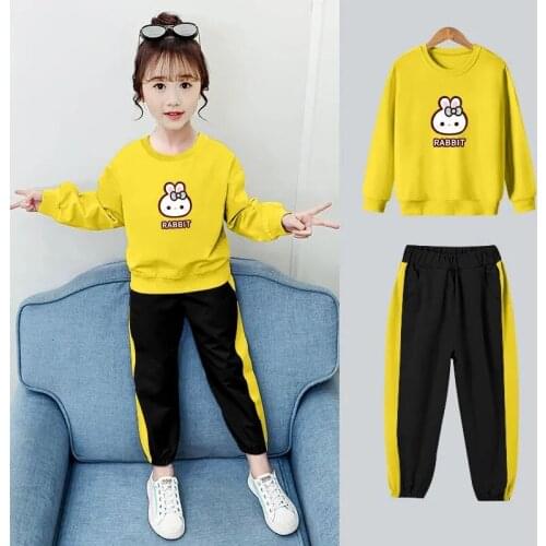 2021 Girls Clothes Spring Autumn Long Sleeve Shirts + Pants Suits Children Clothing Sets Kids Clothes Teen 5 6 7 8 9 10 12 Years