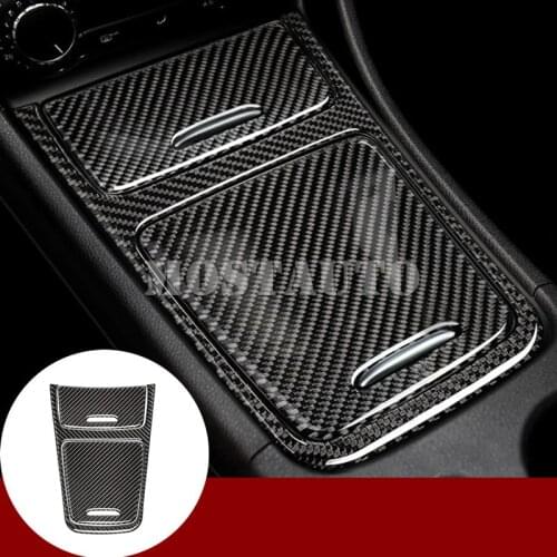 For Benz GLA X156 Carbon Fiber Center Console Frame Trim Cover 2013-2018 3pcs Car Accessories Interior Car Decor Car Trim