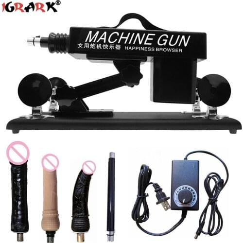 Automatic Retractable Sex Machine With Dildo Penis Vagina Anal Female Vibrator Erotic Sexy Toys for Couple Men Women Adult Games