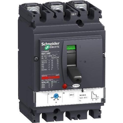 NSX250N TM250D 3P3D (3P) LV431830 Circuit breaker ComPact NSX250N, 50 kA at 415 VAC, TMD trip unit 250 A, 3 poles 3d