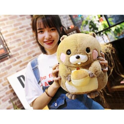 Large 30cm lovely marmot plush toy light brown marmot soft doll pillow toy Christmas gift b1965