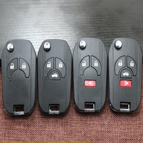 DAKATU 3/4 Button Modified Flip Folding Remote Key Shell Case For Nissan Sylphy Cube Juke Rogue Micra Qashqai Altima Maxima
