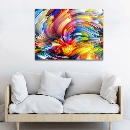CHENFART Modern Art Cloud Abstract Oil Painting Canvas Picture Wall Art For Living Room Decor Home