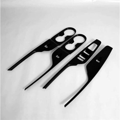 For Hyundai Palisade LHD 2019 2020 ABS Carbon Fiber Interior Car Door Window Switch Button Frame Cover Trim Styling Accessories