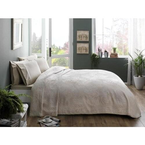 Taç Double Jacquard Pique Set Jeneva Beige