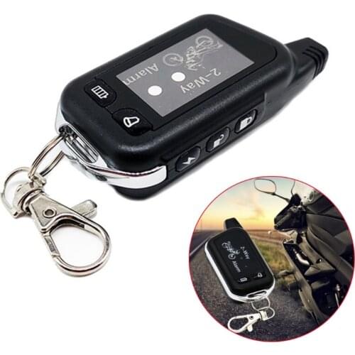 Two Way Motorcycle Alarm System with Remote Control LED Display Warning Dropshipping