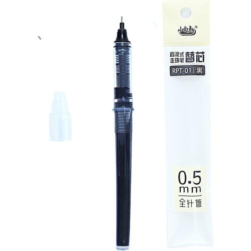 Best Sell Gel Pens Black Refill Small White Dot RPT01 High Quality and Large Capacity Office School Writing Student Supplies