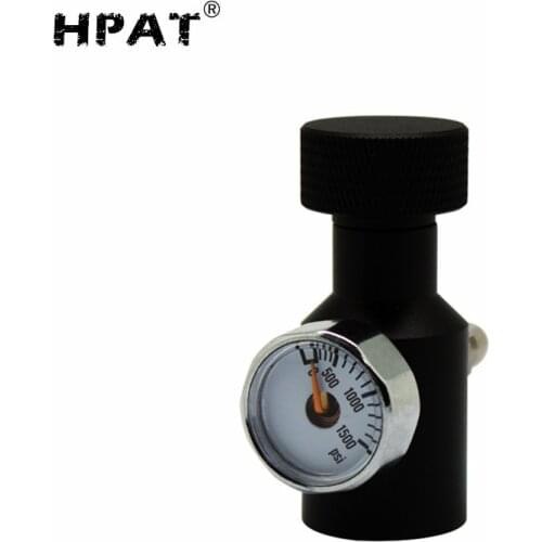 HPAT 2 pcs/lot Soda Sparking Water Stream ASA Adapter with Gauge And Male Quick Disconnect for Tank Cylinder