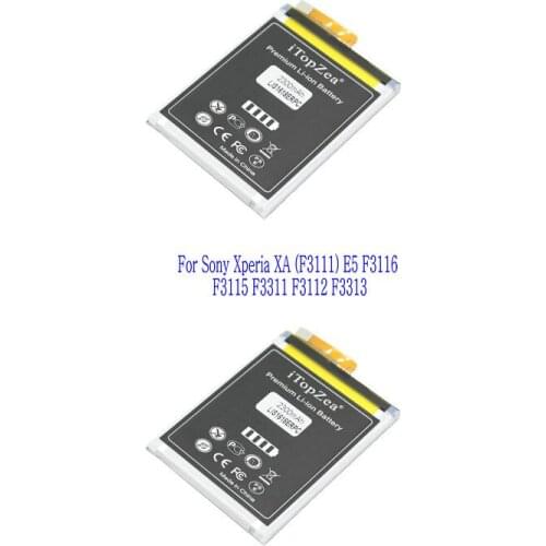 ITopZea 2x 2300mAh LIS1618ERPC Replacement battery for Sony Xperia XA F3111 E5 F3116 F3115 F3311 F3112 F3313 Batteries