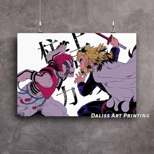 Canvas Anime Demon Slayer Pictures Home Decoration Paintings Poster HD Prints Wall Art Modular Living Room Framed
