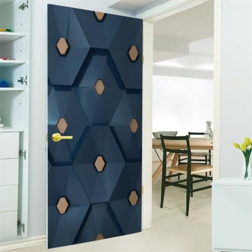 Retro Metal Disc Wallpapers For Living Room Wooden Door Art Door Decoration Sticker Self Stick Renew Home Improvement 3D Murals