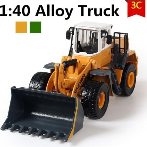 Shoveling alloy car models 1:40 childrens educational toy car with sound and light back to power, free shipping