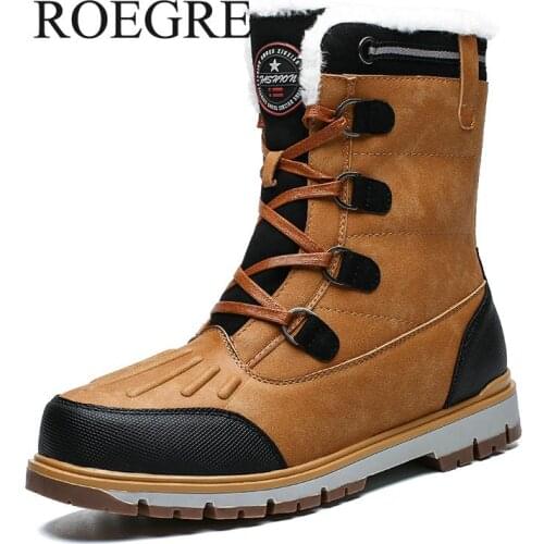 2019 Winter With Fur Snow Boots For Men Sneakers Male Shoes Adult Casual Quality Waterproof Ankle -30 Degree Celsius Warm Boots