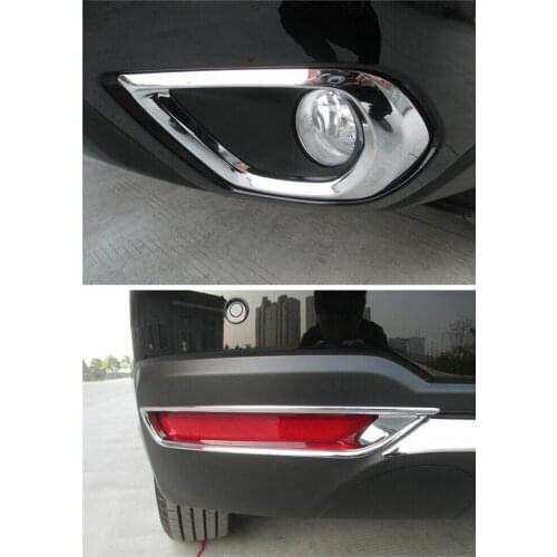 ABS Chrome Front And Rea Fog Light Lamp Cover Trim for Subaru Forester 2013 2014