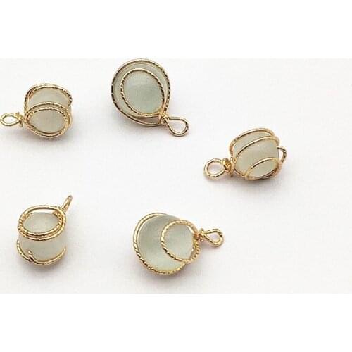 New arrival! (choose size) 100pcs Copper/Cat eye effect charm for Hand Made Earrings DIY parts,Jewelry Findings & Components