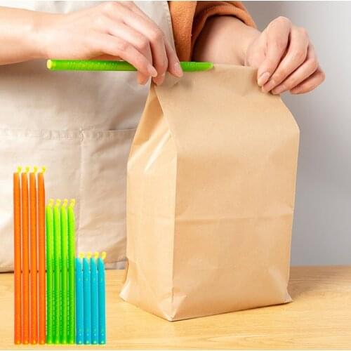 12Pcs Plastic Bag Sealing Sticks Kitchen Food Fresh Storage Bag Sealing Clip Fresh Lock Stick Household Kitchen Storage Tools