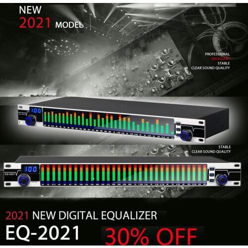 Paulkitson NEW Dual 31 Bands Equalizer Audio Digital Equalizador Profesional Sound System Stage Home Karaoke Musical Instrument