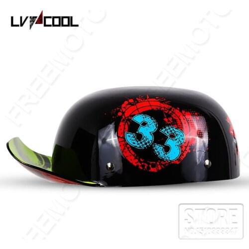Adult Half Helmet Moto Vintage Motorcycle Motorbike Retro Riding Crash Scooter Cruiser Chopper Dot Approved Demoto Duck Casco