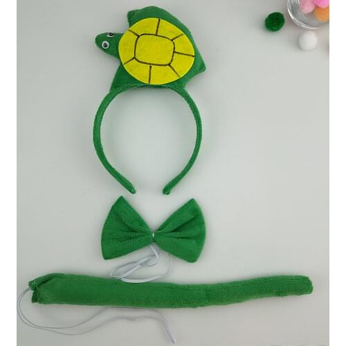 Ocean Animal Headband Bow Tie Tail Cosplay tortoise Costume Set Kids Adults Party Fancy Dress Halloween