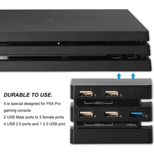 Professional 2 to 5 Hub Hub Extender Adapter Console Accessories High Speed USB 3.0 2.0 for Playstation4 PS4 Pro Gaming Console